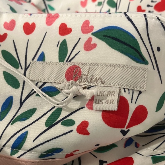 Boden Brooke Utility 100% Cotton Midi skirt in Spring floral print Size 4R NWOT - Picture 8 of 10